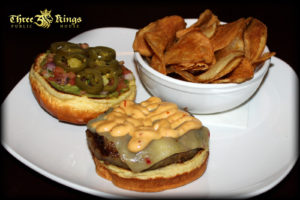 Southwest Chipotle Burger - Three Kings Pub
