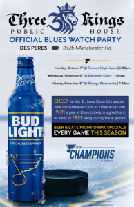 Official Blues Watch Party - Three Kings Pub Del