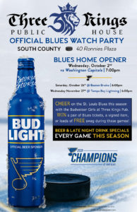 Official Blues Watch Party - Three Kings Pub South County